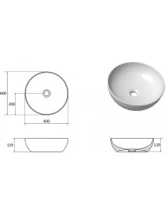 Keraminis praustuvas UNI 400 B SLIM, RAVAK