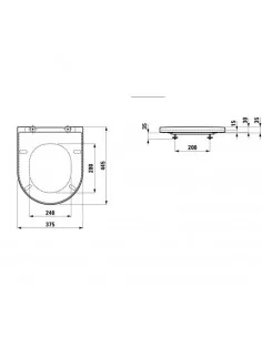 Dangtis unitazo Kartell, su Soft Close sistema, Laufen