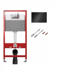 Potinkinio modulio komplektas TECE su NOW juodu matiniu mygtuku
