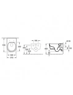 Pakabinamas unitazas AVENTO rimless su Soft Close dangčiu, Villeroy & Boch