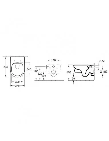 Pakabinamas unitazas AVENTO rimless su Soft Close dangčiu, Villeroy & Boch